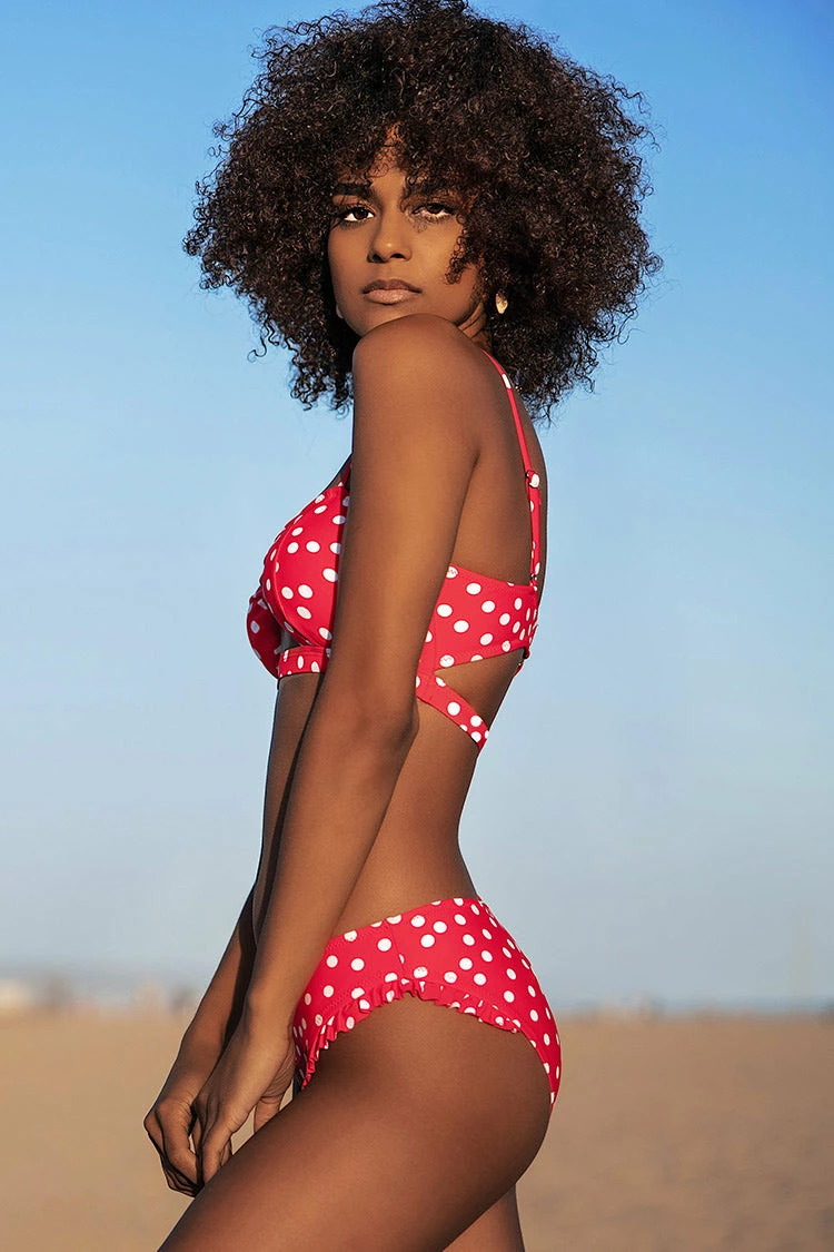 Best Pirce π Cupshe Red Polka Dot Cutout π Bikini π 5 Best Pirce π Cupshe Red Polka Dot Cutout π Bikini π - Image 5