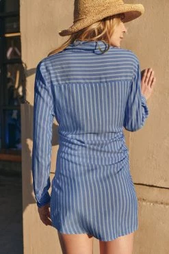 Buy 🌟 Cupshe Hillary Stripe Tie Front Shirt 👗 Dress 🤩 -Cupshe Online Shop 3 bd0dcaa9 1f63 4e93 ad75 31bdabf2e8f1
