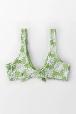 Deals ✨ Cupshe Light Green Floral Knotted Tank 👙 Bikini Top ❤️ -Cupshe Online Shop 3 c20f4b8f f091 45d2 91e2 c80477916266
