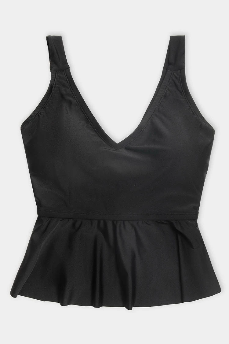 Outlet 🎉 Cupshe Charmed Romance Cropped Peplum Plus Size Tankini Top 👏 3 Outlet 🎉 Cupshe Charmed Romance Cropped Peplum Plus Size Tankini Top 👏 - Image 3