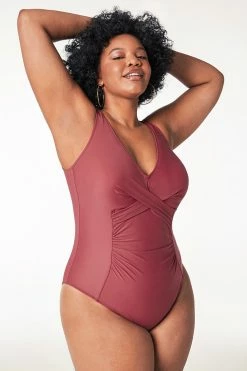Deals 🎁 Cupshe Marsala V-Neckline Plus Size One Piece 🩱 Swimsuit 🎁 -Cupshe Online Shop 3 ccd71def 2ff0 4231 b925 73d215d7181f