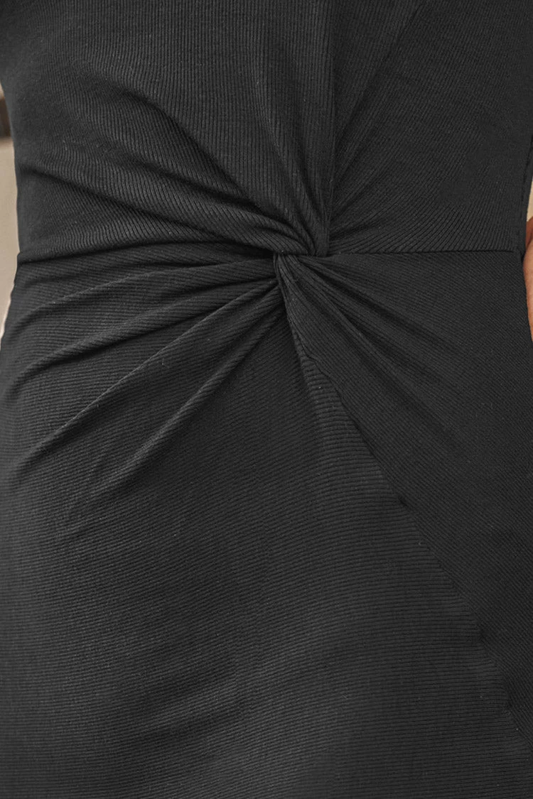 Brand new π Cupshe Harmoni Black Twist Front Bodycon π Dress π― 3 Brand new π Cupshe Harmoni Black Twist Front Bodycon π Dress π― - Image 3