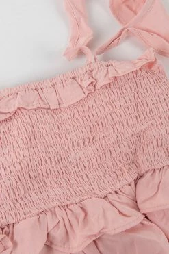 Promo 👏 Cupshe Noelle Short Tie Frill Pink A-Shape 👗 Dress 🧨 -Cupshe Online Shop 3 daad811f 662a 44ad 8120 886663fa0652