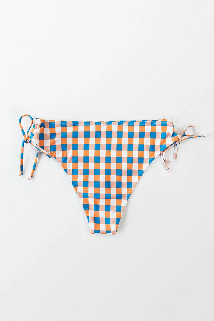 Budget π₯ Cupshe Tricolored Plaid Side Drawstring π Bikini Bottom β 4 Budget π₯ Cupshe Tricolored Plaid Side Drawstring π Bikini Bottom β - Image 4