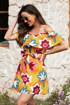 Coupon 🎉 Cupshe Marlene Floral Ruffle Off Shoulder 👗 Dress 🛒 -Cupshe Online Shop 3 f339082c cd08 4f18 a115 918ff83a7491