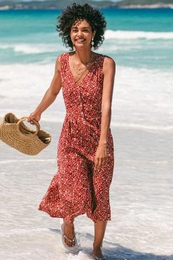 Outlet 🎁 Cupshe Milana Ditsy Button Front Tie Back 👗 Dress 🧨 -Cupshe Online Shop 3 f3960c92 5427 424b 8db7 f863422990d1