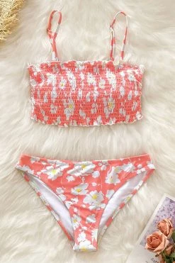 Best deal ✔️ Cupshe Floral Smocked Bandeau 👙 Bikini 💯 -Cupshe Online Shop 4 147482b1 d283 4594 b07c 61aa9d1888f7