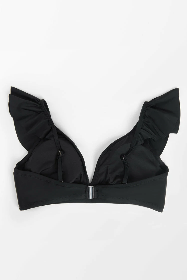 Budget β¨ Cupshe Joelle Black Ruffle Plus Size π Bikini Top π 4 Budget β¨ Cupshe Joelle Black Ruffle Plus Size π Bikini Top π - Image 4