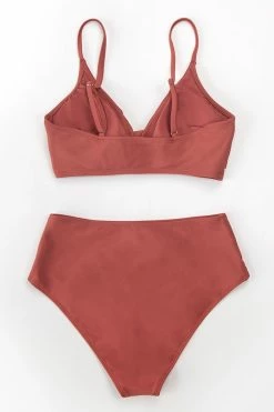 New 🛒 Cupshe Marsala Twist High Waisted 👙 Bikini 🛒 -Cupshe Online Shop 4 239bcfa9 7787 4cfb a613 95e4e78ddac3