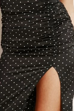 Promo ✨ Cupshe Aubrie Black Thin Strap Split Tea Length Bodycon 👗 Dress 👍 -Cupshe Online Shop 4 32cfa410 9dd2 4ecf 90db 2de7e1f3c7cb