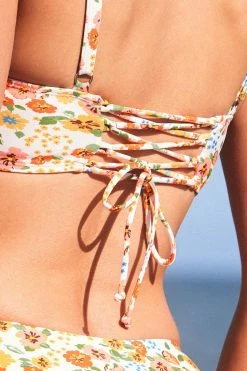 Discount ⭐ Cupshe Everlee Floral Lace Up Mid Waist 👙 Bikini 🎁 -Cupshe Online Shop 4 37108639 6fe8 4fed a7cf 7275dc20bab3