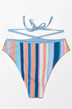 Coupon ✨ Cupshe Waterfront Stripe Strappy High Waist Cheeky 👙 Bikini Bottom 🎁 -Cupshe Online Shop 4 3 c5ae3dc9 398b 4896 9c00 2bbebcdd4f3e