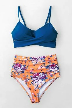 Flash Sale 🛒 Cupshe ☀️ Summer Dream Blue Wrap And Floral High Waisted 👙 Bikini 🛒 -Cupshe Online Shop 4 4afd472e 4ae2 452b bf0a e80d732dacfd
