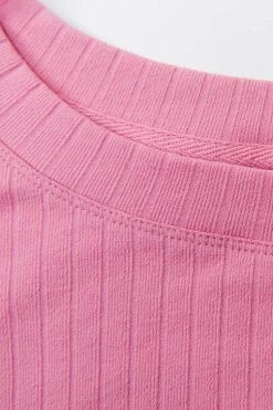Buy ⌛ Cupshe Limitless Pink Rib Round Neck Crop Sweatshirt 💯 -Cupshe Online Shop 4 5363b85e a347 474e 81fe 0e408983c2ae
