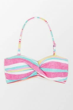 Cheapest 😍 Cupshe Soleil Stripe Molded Twist Bandeau 👙 Bikini Top 👏 -Cupshe Online Shop 4 56727e21 d1b7 49b6 9869 53bc1f376b98
