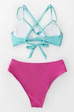 Promo 😍 Cupshe Light Aqua and Leafy Lace Up 👙 Bikini 🎉 -Cupshe Online Shop 4 74d4d0f8 8e7b 4759 bd5b 38a41a0636bc