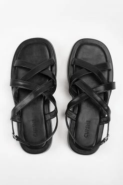 Hot Sale 👍 Cupshe Vineyards Black Crisscross Strap Ankle Buckle Sandals ⭐ -Cupshe Online Shop 4 75276f40 8882 4536 a4de 57899e8b1249