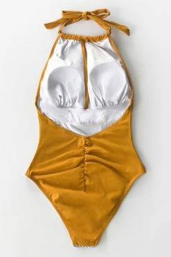 Outlet 👏 Cupshe Textured and Striped Halter One Piece 🩱 Swimsuit 🔔 -Cupshe Online Shop 4 9d572a7a 2eb2 41be 9da9 0ed80b32a64d