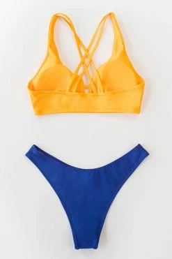 Outlet 🔥 Cupshe Yellow and Blue Strappy 👙 Bikini 🎉 -Cupshe Online Shop 4 a21ede99 46b7 4d26 99f2 7197037b6509