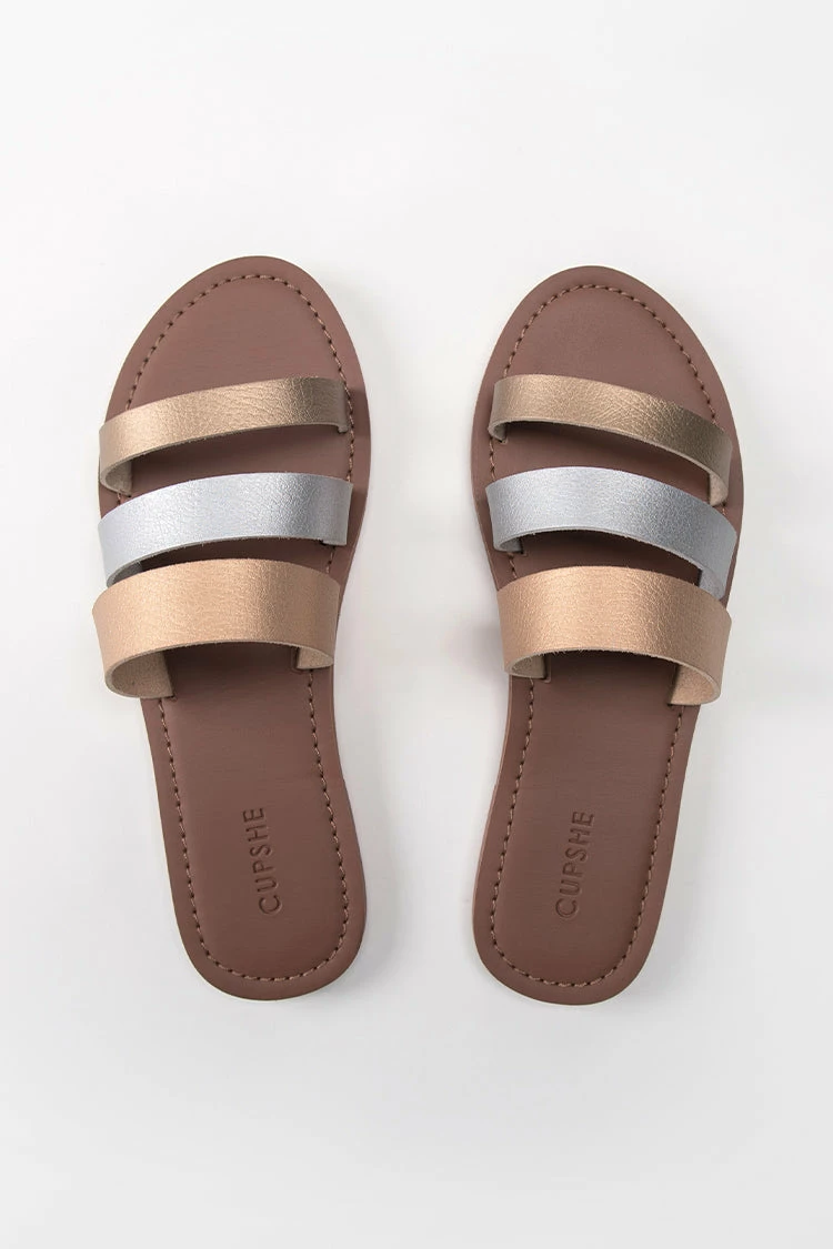 Budget π₯ Cupshe Olympia Three Straps Slides π₯ 4 Budget π₯ Cupshe Olympia Three Straps Slides π₯ - Image 4