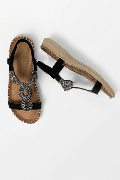 Cheapest 🌟 Cupshe Baja Black Open Toe Rhinestone Flat Sandals ❤️ -Cupshe Online Shop 4 b45ed292 60a5 4d25 9083 0c764edad947