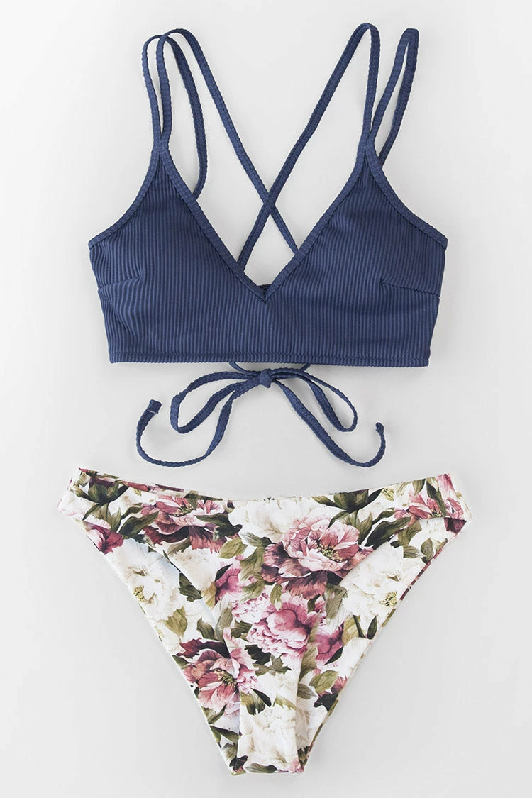 Wholesale β€οΈ Cupshe Blue Top with Floral π Bikini Set β¨ 4 Wholesale β€οΈ Cupshe Blue Top with Floral π Bikini Set β¨ - Image 4