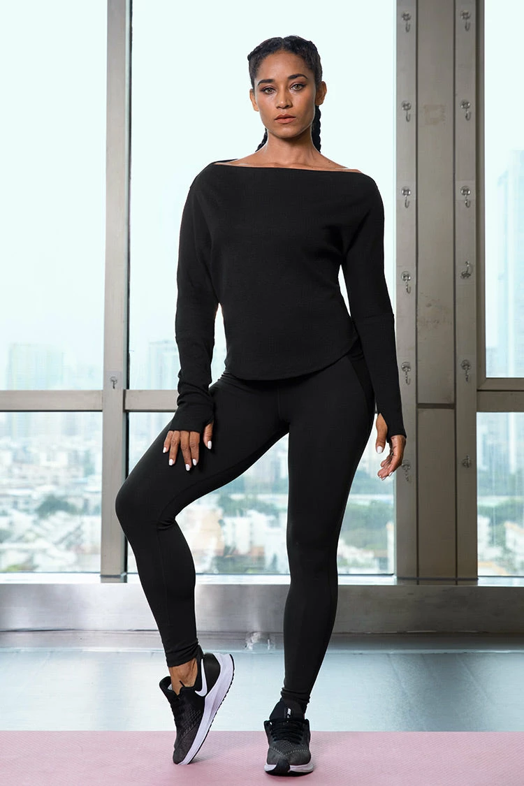 Deals 𧨠Cupshe Sunshine Side Black High Waisted Leggings π 5 Deals 𧨠Cupshe Sunshine Side Black High Waisted Leggings π - Image 5