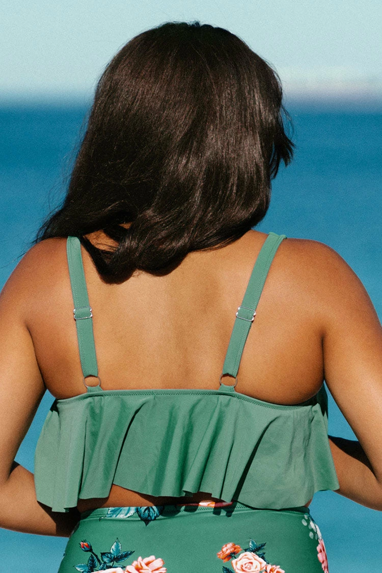 Best Pirce π Cupshe Bree Ruffle Tankini Plus Size π Bikini Top π 2 Best Pirce π Cupshe Bree Ruffle Tankini Plus Size π Bikini Top π - Image 2