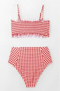 Coupon 🛒 Cupshe Red Gingham Smocked 👙 Bikini ✨ -Cupshe Online Shop 4 fa72bbb9 1aff 4bd3 9d85 e3c4e321ec52