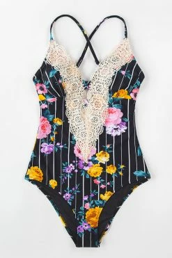 Coupon 🎁 Cupshe Francesca Black Floral Plunge Neck Crisscross One Piece 🩱 Swimsuit 🛒 -Cupshe Online Shop 4 ff6bbc48 20fd 437d a5d1 3f0d3edc1f56