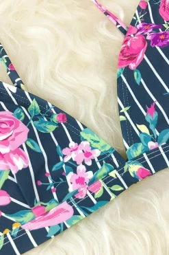 Buy 🔔 Cupshe Floral and Striped High Waisted 👙 Bikini ✔️ -Cupshe Online Shop 5 8e9daf15 db88 4120 924d 935989aaf63d
