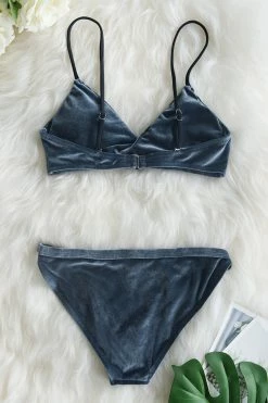 Cheapest 🔔 Cupshe Silvery Gray Velvet 👙 Bikini 🛒 -Cupshe Online Shop 5 9a9302e5 06c3 41cf a376 958f9f0c79de