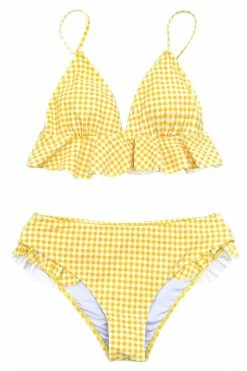 Deals ⌛ Cupshe Yellow Gingham Ruffle 👙 Bikini ❤️ -Cupshe Online Shop 5 cb4a7dad 6203 4f3b 814c a812508a512e
