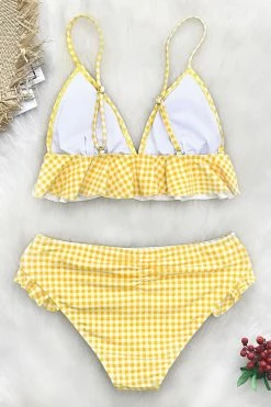 Deals ⌛ Cupshe Yellow Gingham Ruffle 👙 Bikini ❤️ -Cupshe Online Shop 6 c1469d91 f04f 4c95 adec 46a139b08ef3