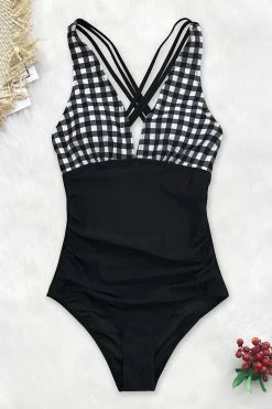 Top 10 🔔 Cupshe Black and White Gingham Ruched One Piece 🩱 Swimsuit 🔔 -Cupshe Online Shop 7 b1afe421 9b70 4859 a061 9d6b68c99405