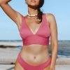 Best Sale ⌛ Cupshe Sydnee Rib V-neck Low Waisted 👙 Bikini ⌛