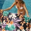 Flash Sale 👏 Cupshe Midnight Tropic Floral Beach Blanket 🛒