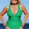Outlet 🎁 Cupshe Dessert & Daiquiris Shirred Halter Plus Size One Piece 🩱 Swimsuit 👍