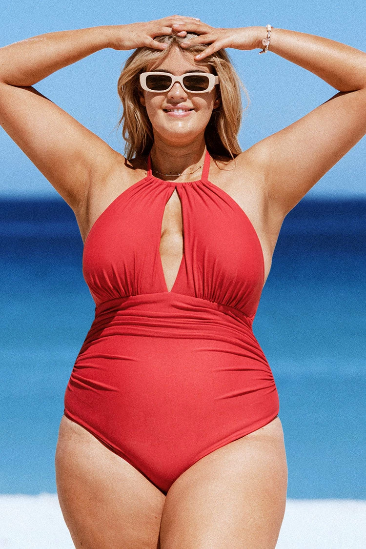 Buy π Cupshe Joyful Retro High Neck Keyhole Plus Size One Piece π©± Swimsuit β¨ 1 Buy π Cupshe Joyful Retro High Neck Keyhole Plus Size One Piece π©± Swimsuit β¨