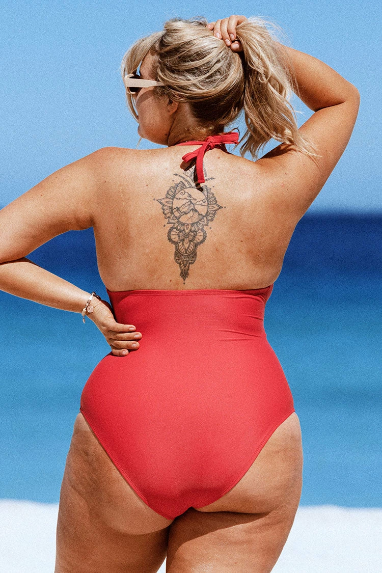 Buy π Cupshe Joyful Retro High Neck Keyhole Plus Size One Piece π©± Swimsuit β¨ 2 Buy π Cupshe Joyful Retro High Neck Keyhole Plus Size One Piece π©± Swimsuit β¨ - Image 2