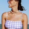 Best reviews of 👍 Cupshe ☀️ Summertime Gingham Scalloped Bralette 👙 Bikini Top 💯