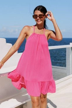 Best deal 🤩 Cupshe Krista Halter Backless Drawstring 👗 Dress 🎉