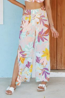 Best Sale π Cupshe Liliana Leafy Elastic Waisted Pants β