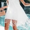 Hot Sale ❤️ Cupshe White Backless Cover Up with Tassels 🎁