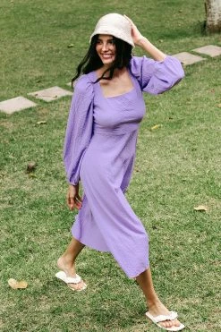 Top 10 🎁 Cupshe Angelina Purple Back Tie Tea Length 👗 Dress ✔️ -Cupshe Online Shop CSN0161PB 3