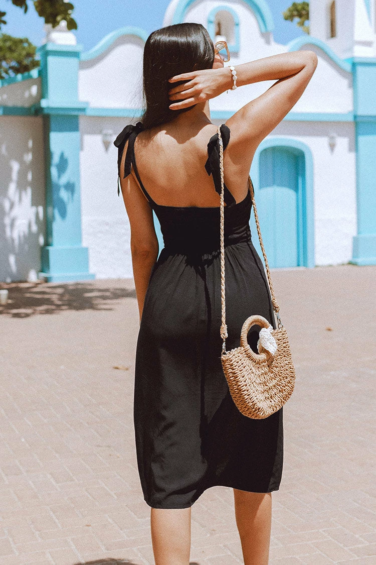 Best Pirce ⌛ Cupshe Amayah Black Shoulder Tie Maxi 👗 Dress 🎉 2 Best Pirce ⌛ Cupshe Amayah Black Shoulder Tie Maxi 👗 Dress 🎉 - Image 2