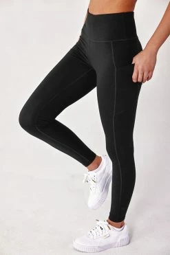Outlet ⌛ Cupshe Finn Black Slim Fit Leggings 🔥