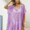 Hot Sale 🎁 Cupshe Rachael Purple Plunge Crochet Cover Up 🤩