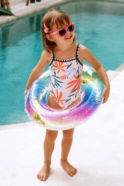 New 🔥 Cupshe Rainbow Sherbet Kids Inflatable Swimming Ring 🔥