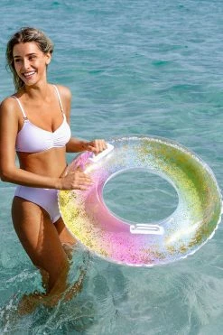Budget π Cupshe Rainbow Sherbet Inflatable Swimming Ring β